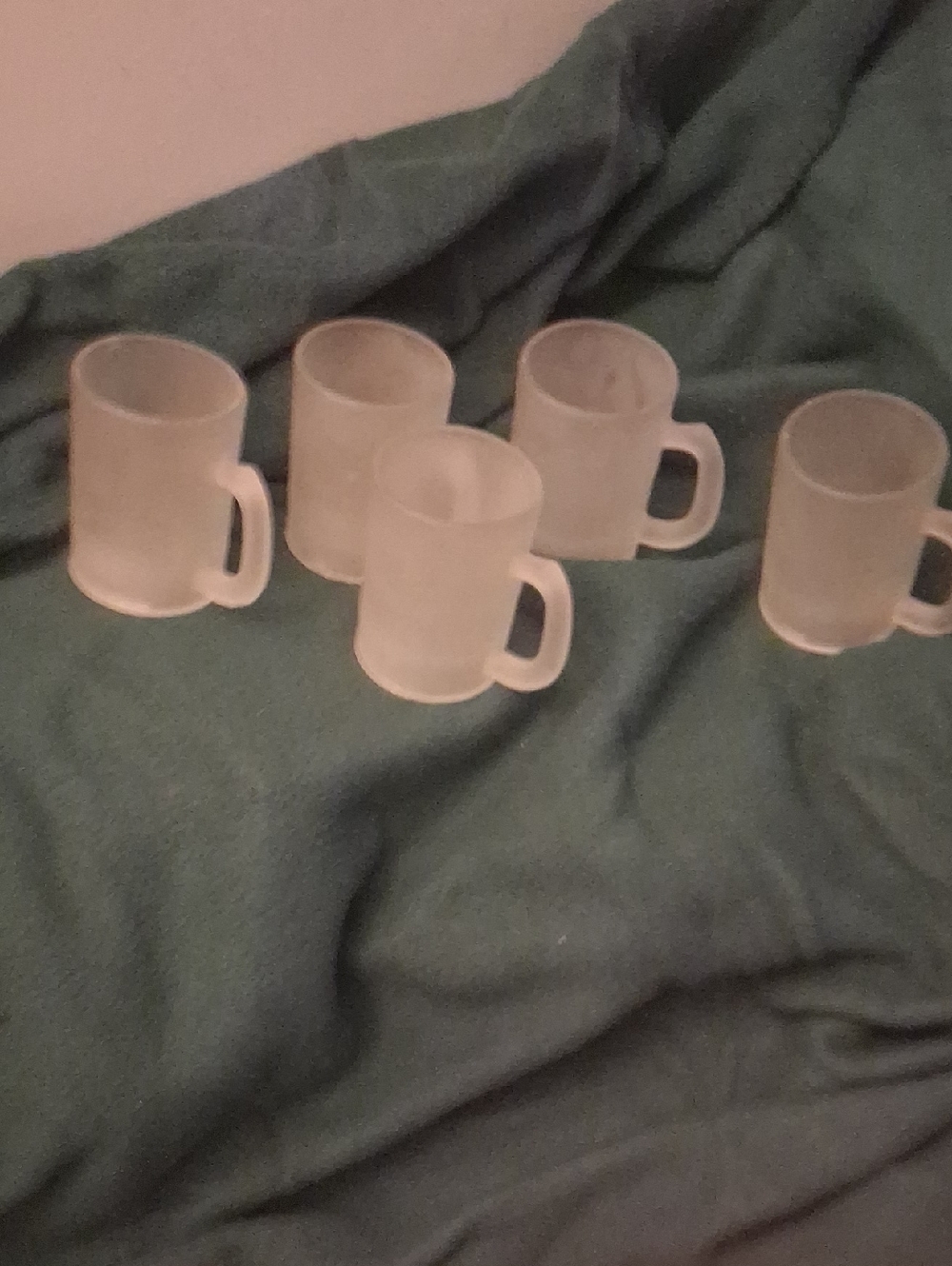 Frosted Glass Coffee Mugs - Set of 5